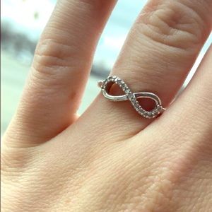 sterling silver and diamond ring